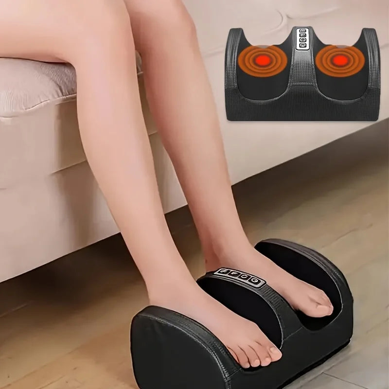 Heating and Kneading Foot Massager, Dual-Direction Kneading with 20 Massage Heads, Foot and Leg Massager, Constant Temperature Heating, Smart Timer, Plug and Play, Thanksgiving and Christmas Gift Peaceful Pleasures Health and Wellness