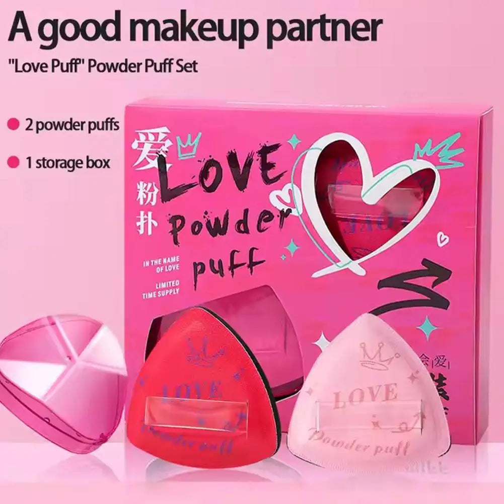 Dual-purpose Powder Puff & Beauty Blender Sponge Triangle Makeup Sponge For Face & Body, Flawless Finish Setting Powder Puff Set Peaceful Pleasures Health and Wellness