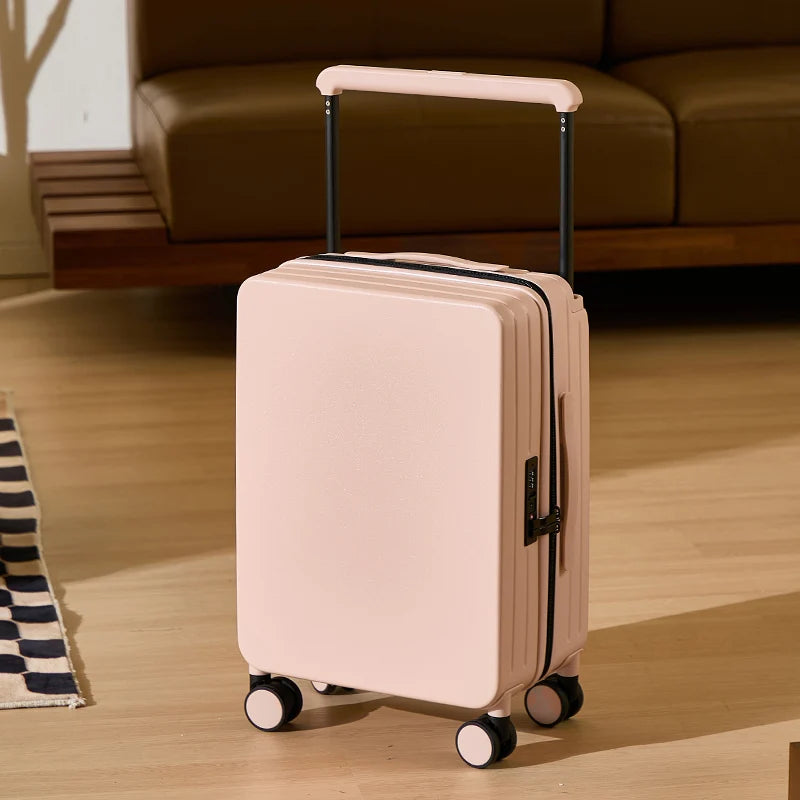 Wide Handle Travel Suitcase - Carry-On Luggage Trolley Case for Men And Women 20 24 26 Inch - Durable Men's And Women's Suitcase Peaceful Pleasures Health and Wellness Pink 26 inch
