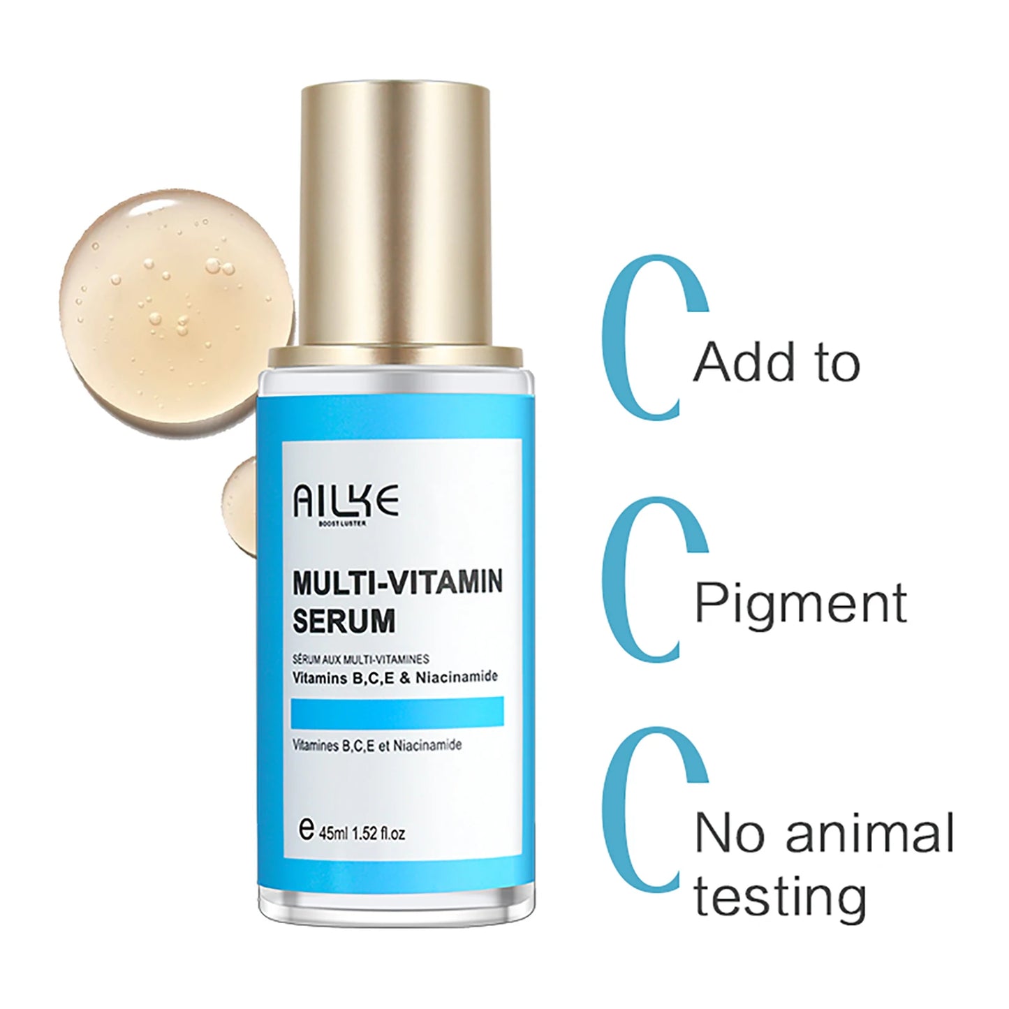 AILKE Multi-Vitamin Brightening Skin Care Set – C, E & B5