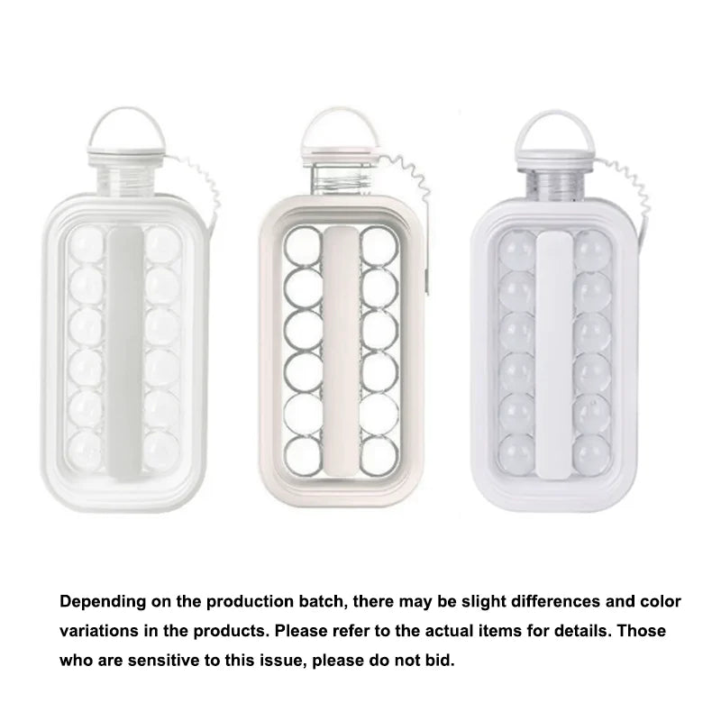 2-in-1 Folding Ice Maker Bottle – 17 Hockey Puck Ice Cubes