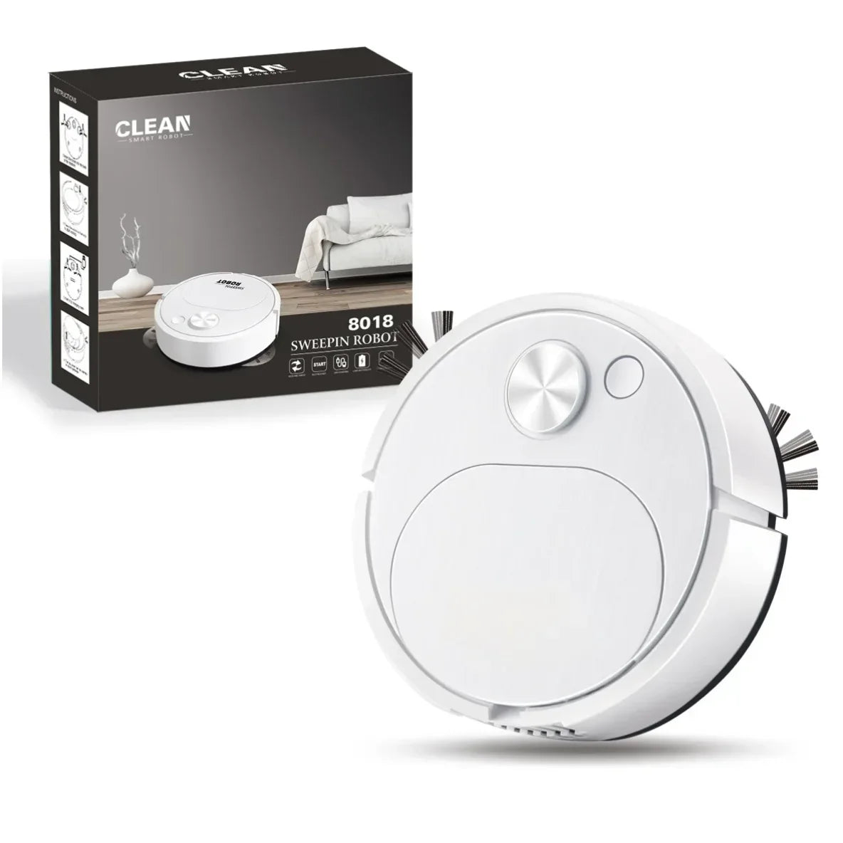 3-in-1 Mini Robot Vacuum – 1800Pa Sweep, Mop & Vacuum