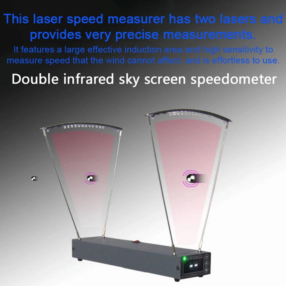 Velocimetry Speed Measuring Instrument 0-2000MPS Bow Velocity Measurement Tool Aluminum Alloy Professional Canopy-type Peaceful Pleasures Health and Wellness