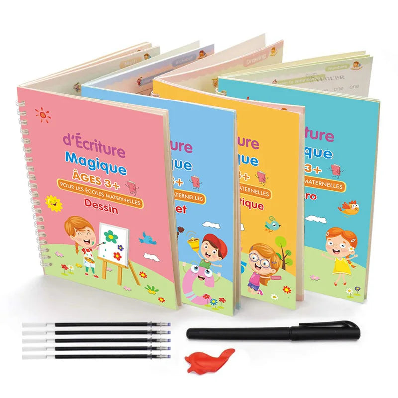 French Magic Practice Copybook Pen Preschools Kids Calligraphy