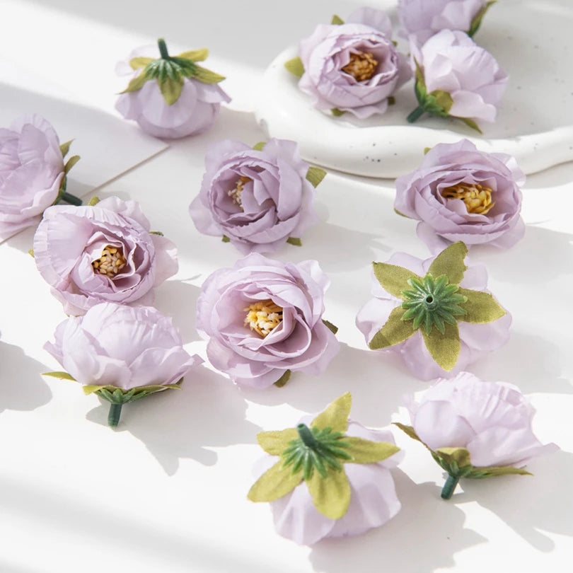 Artificial Silk Rose Flower Heads 10/20pcs – Multicolor Decor