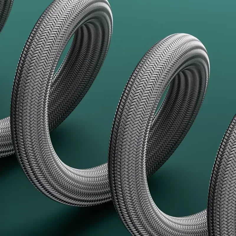 Braided Nylon Shower Hose – Universal 4-Point Hot & Cold Pipe