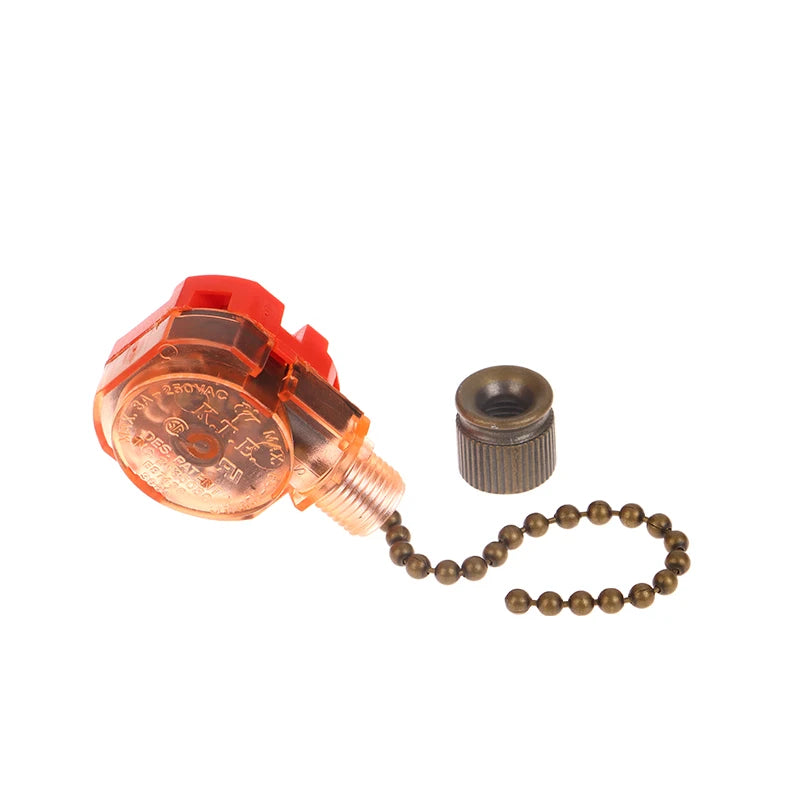 1 Piece 6A 125AC, 3A 250AC 3-speed 4-wire Pull Chain Control Brass 4 Wire Ceiling Fan Chain Switch Replace Speed Control Switch Peaceful Pleasures Health and Wellness