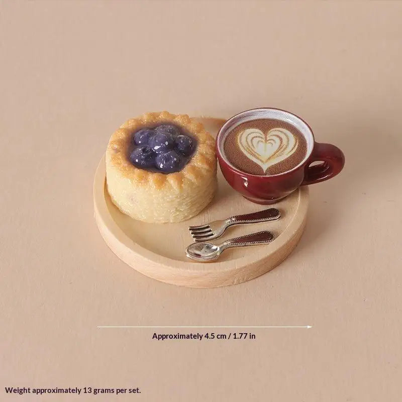 Miniature Coffee & Pastry Set | 1:12 Dollhouse Kitchen Accessory
