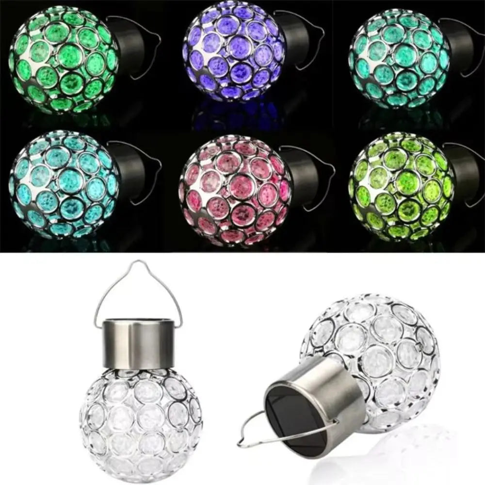 Solar Crystal Ball Hanging Light | Multicolor LED Motion Sensor