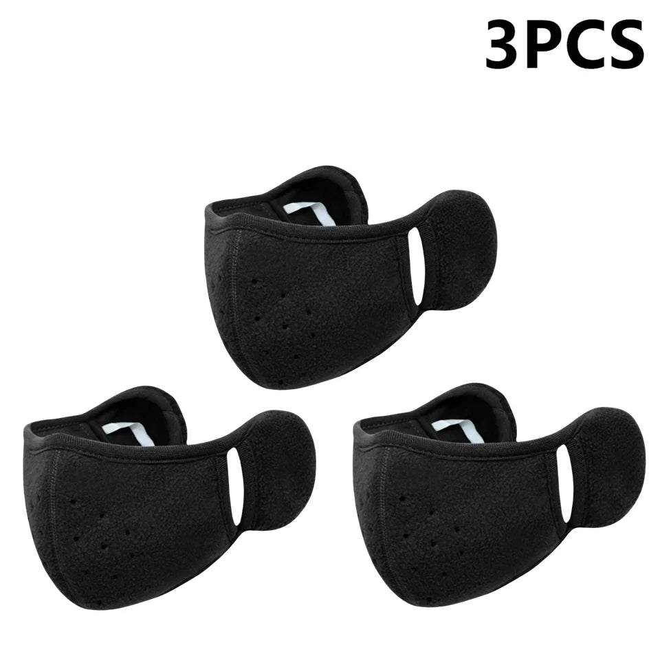 Winter Fleece Earmuffs & Windproof Face Mask – Unisex 1/2/3 Pcs