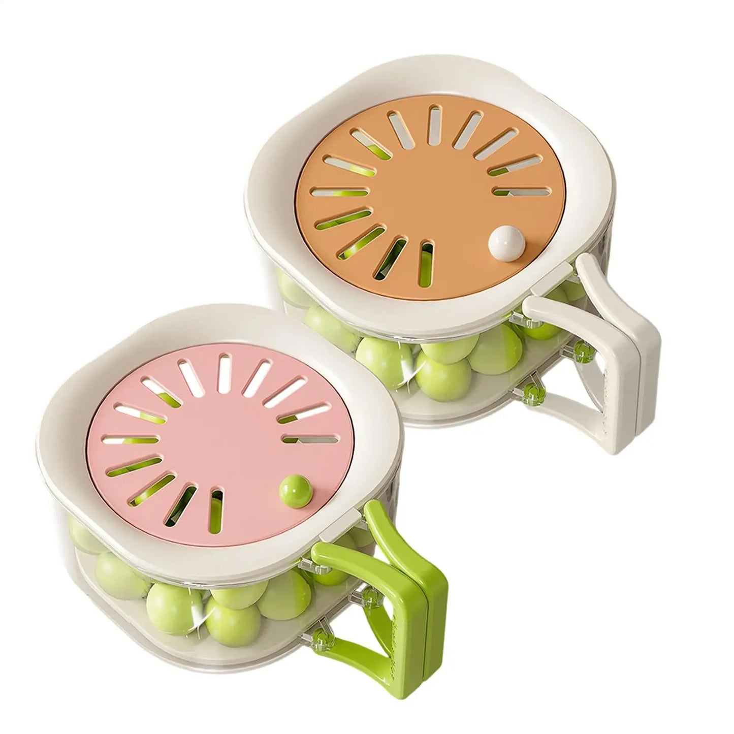 2-in-1 Fruit Washing Bowl & Drain Basket | Foldable Handle