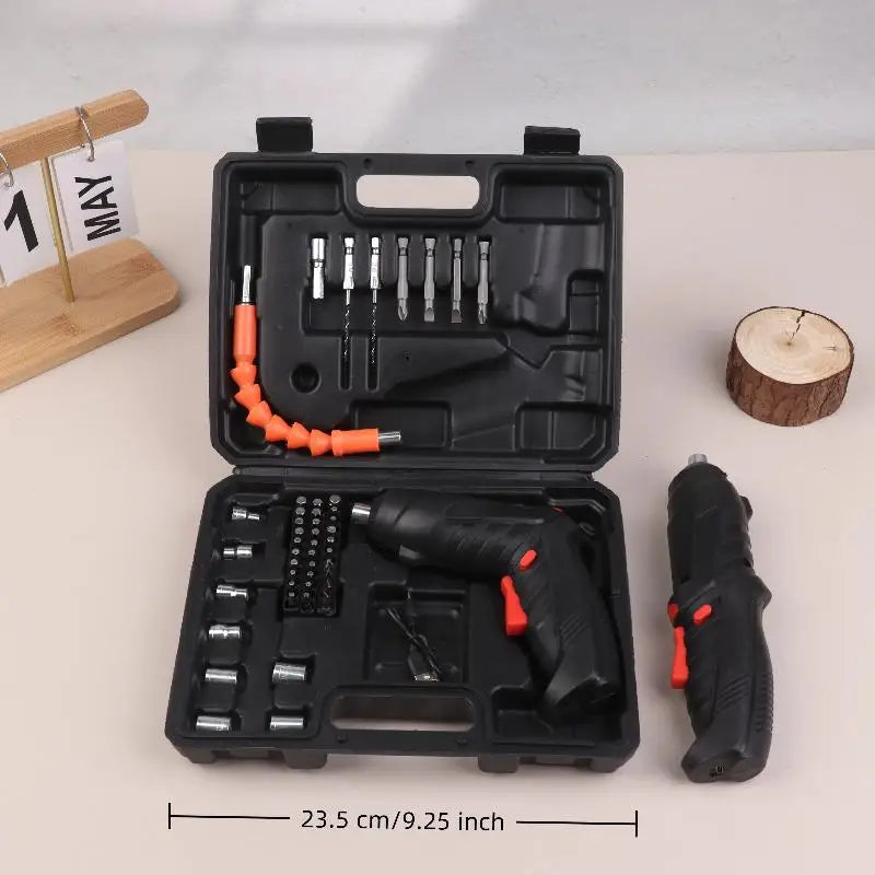 3.6V Cordless Electric Screwdriver Mini Drill Set w/ Case Cordless Screwdriver Set Peaceful Pleasures Health and Wellness