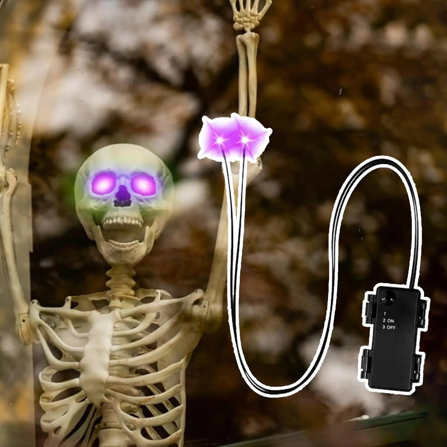Halloween LED Glowing Eyes with Timer | Skull & Pumpkin Props