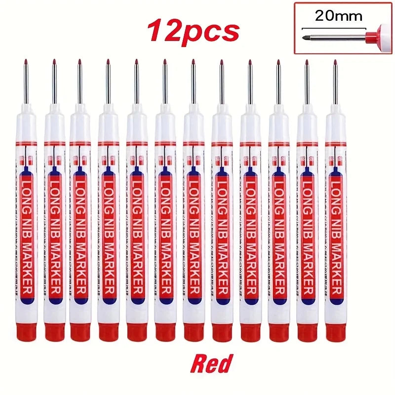 Multi-purpose Deep Hole Long Nib Head Marker Metal Perforating Pen