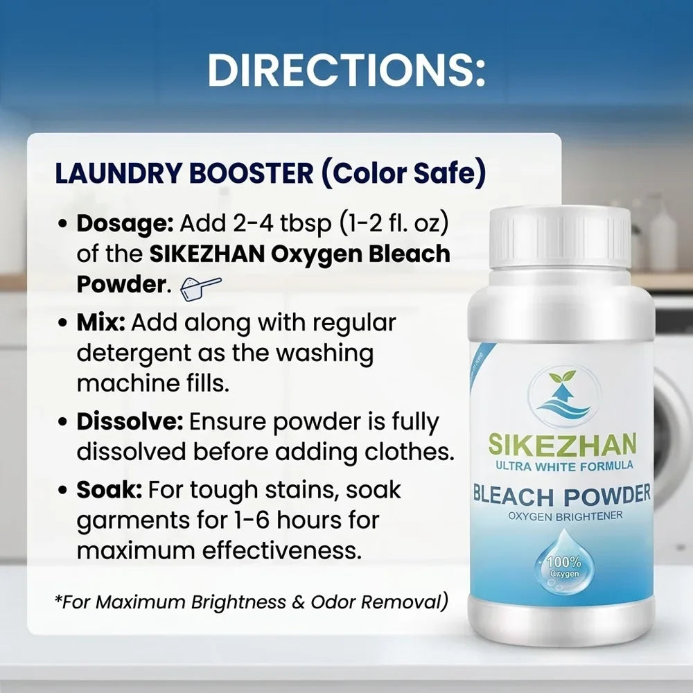 Laundry Bleaching Powder + 2 Mesh Bags – Whitener & Stain Set