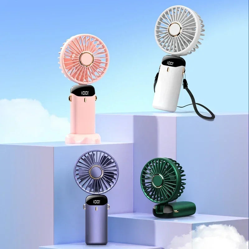 Portable Foldable Neck & Handheld Mini Fan | 5-Speed USB