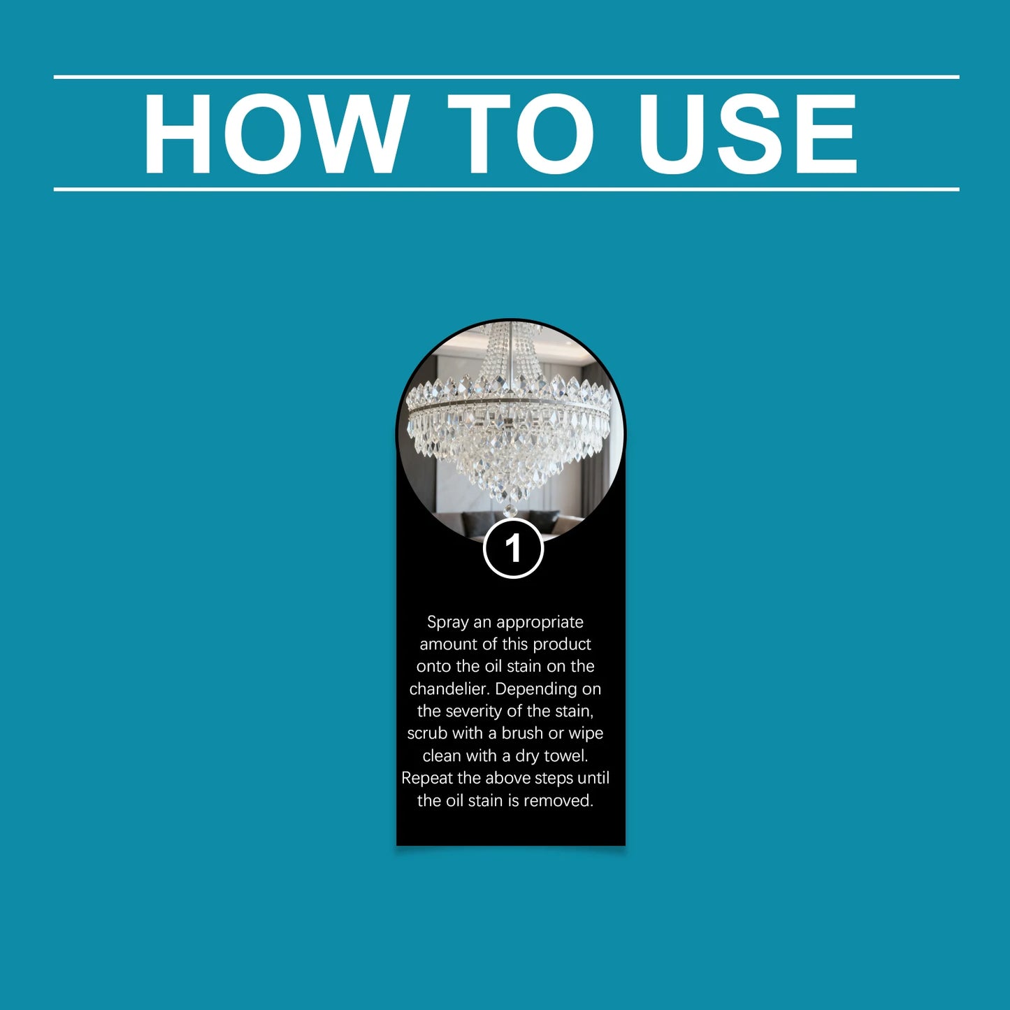 Chandelier Cleaner Spray 120ml – Degrease & Restore Glass Lamps