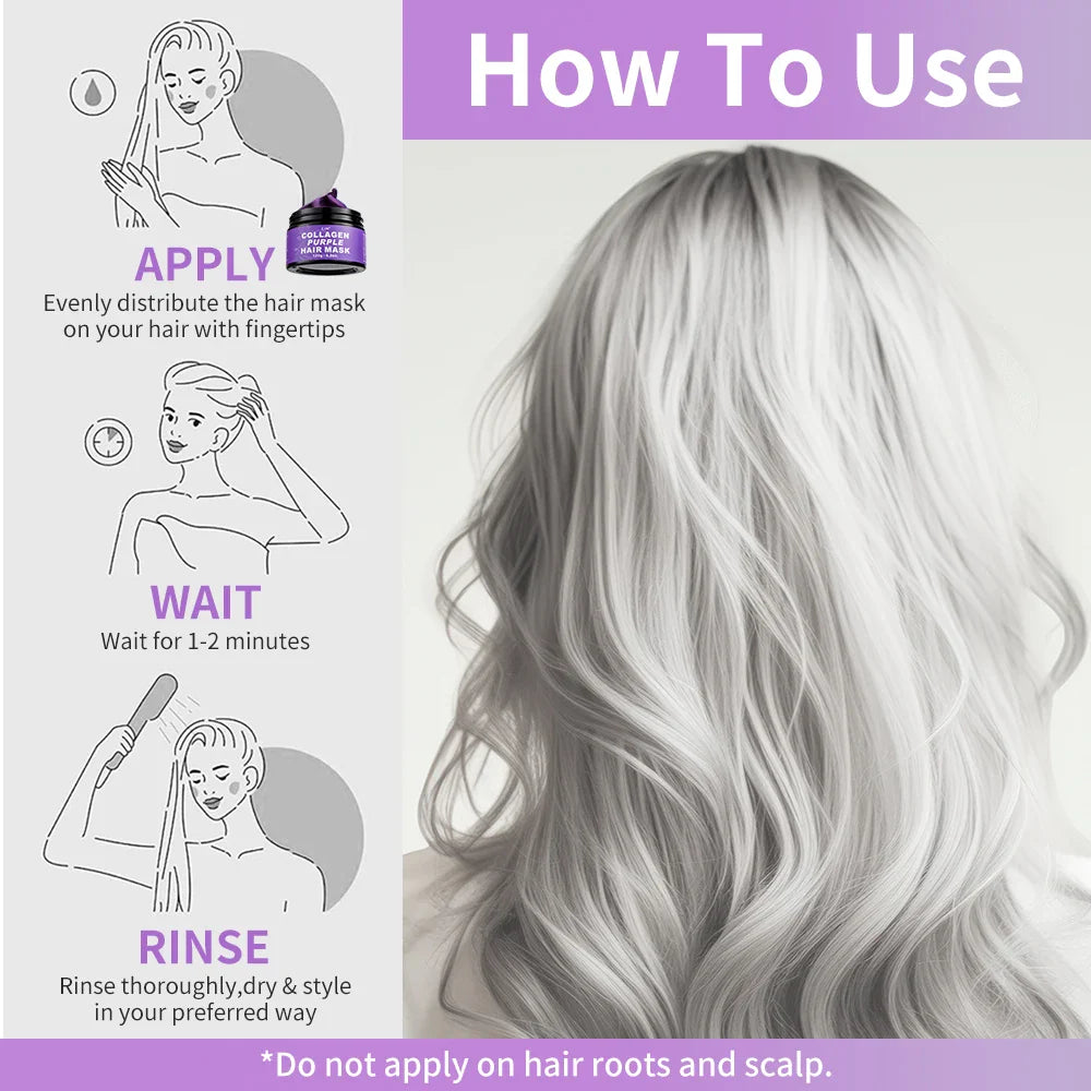 Keratin Purple Hair Mask – Toning & Deep Hydration for Blonde