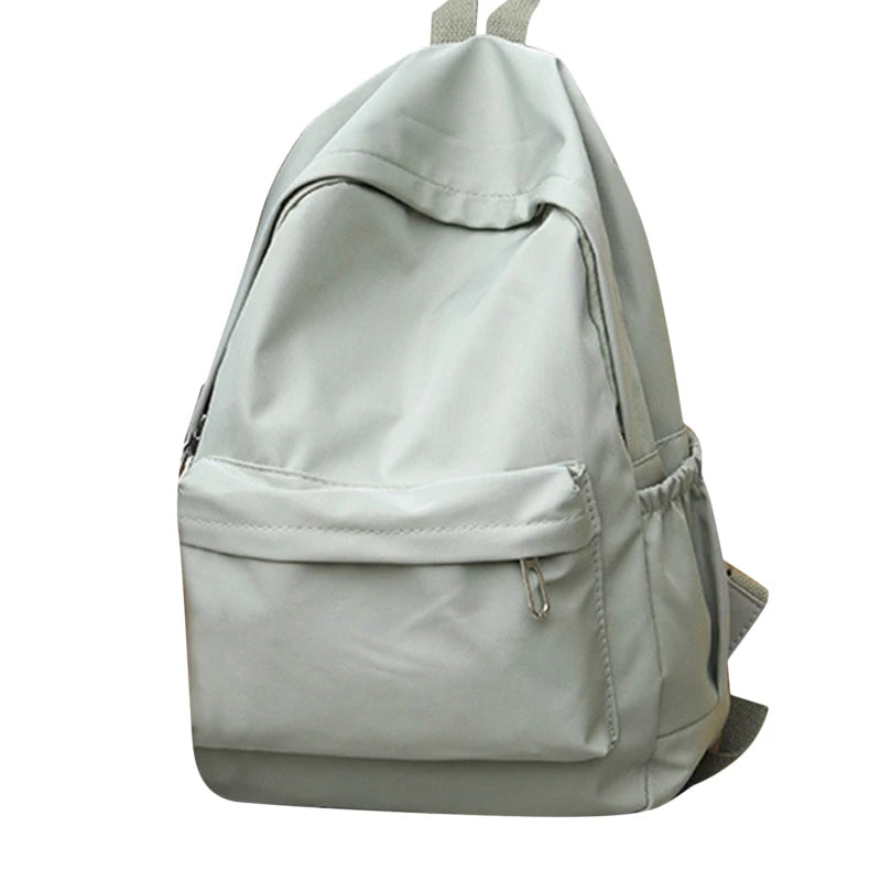 Fashion Backpacks for Women Knapsack Solid Color Student Casual Large Capacity School Rucksacks Ladies Shoulder Backpack Peaceful Pleasures Health and Wellness Grey green