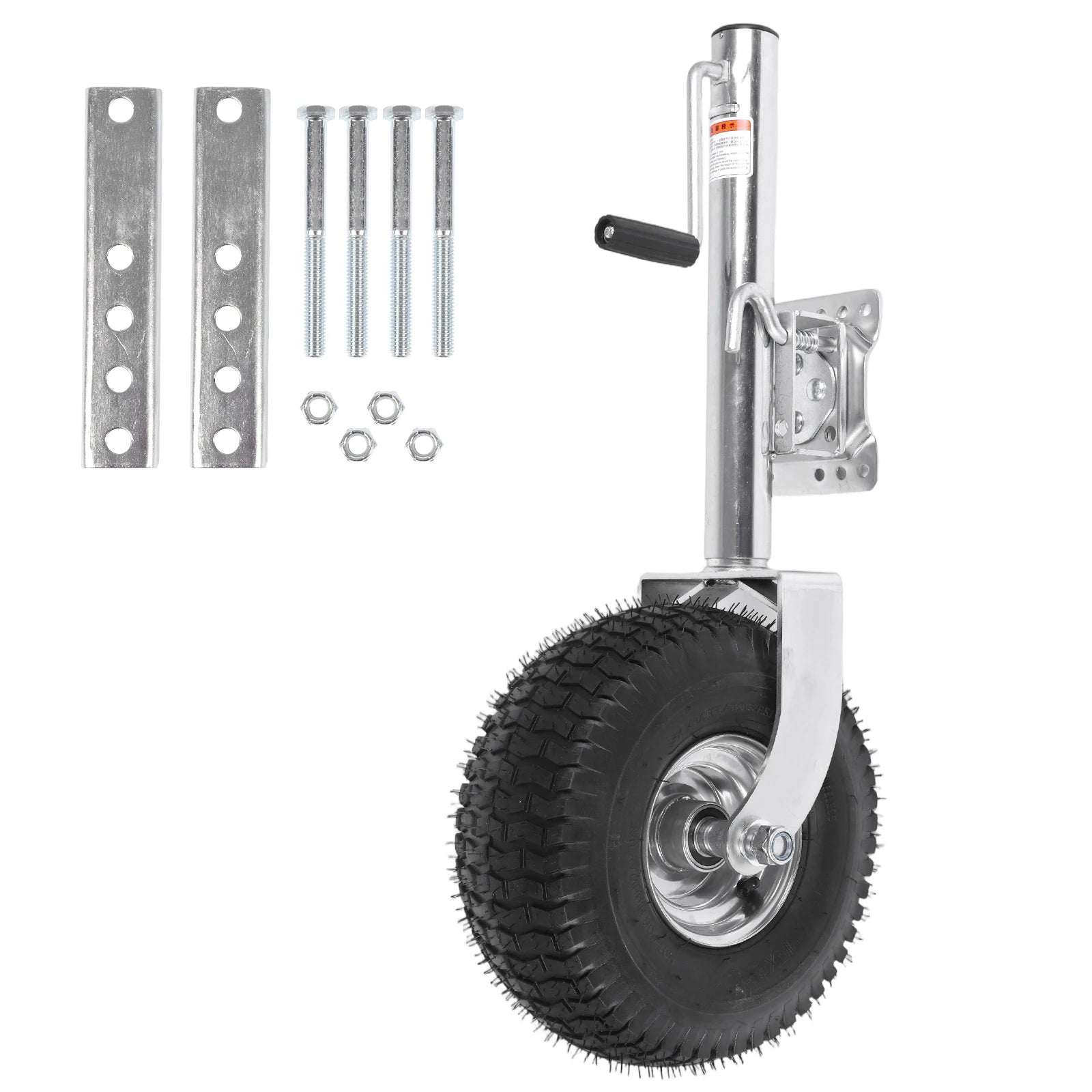Heavy-Duty Swivel Boat Trailer Jack 2000 lbs – 13.38in Wheel Peaceful Pleasures Health and Wellness Silver United States