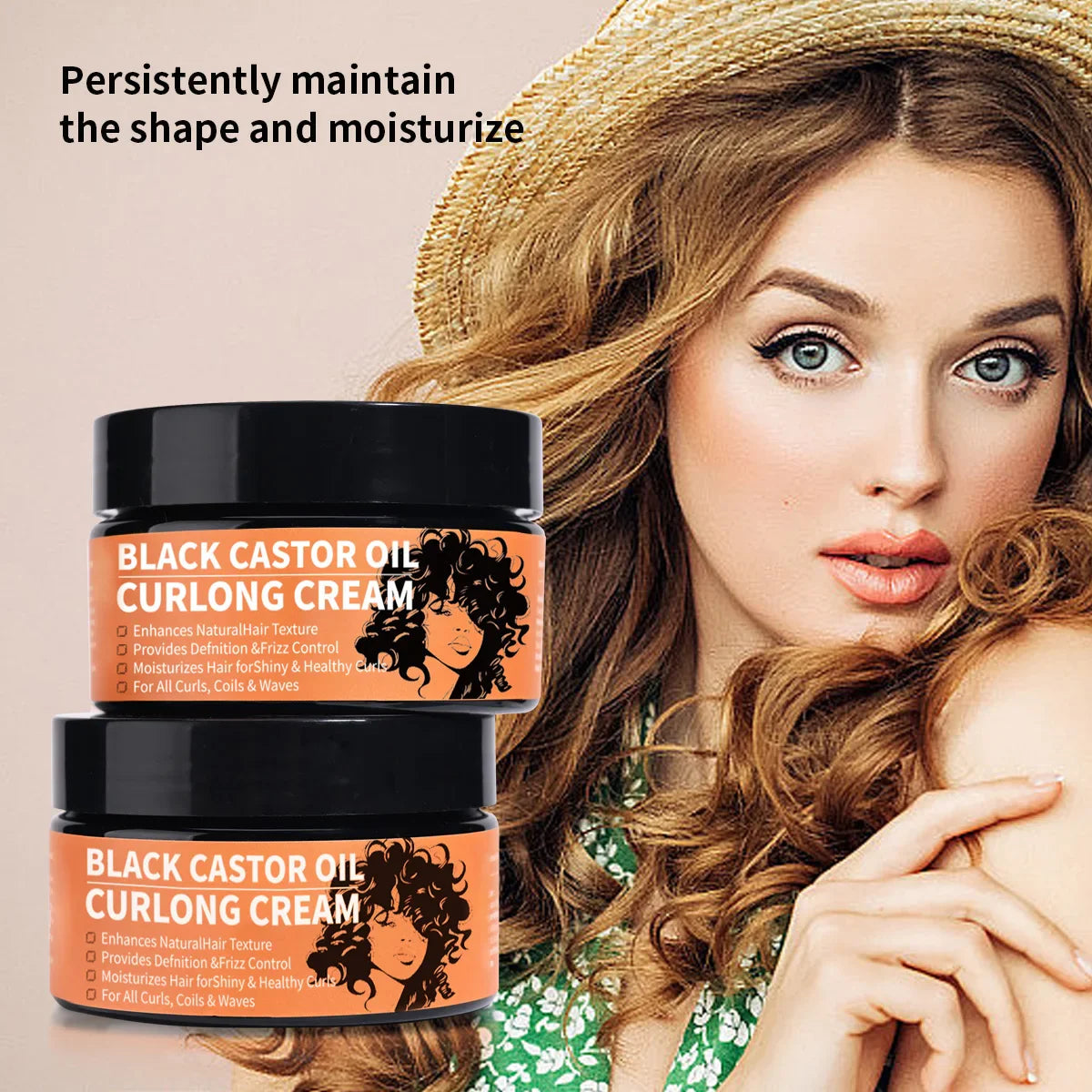Black Castor Oil Curl Defining Cream – Anti-Frizz & Hydrating