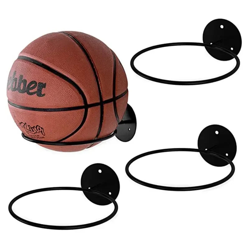 Wall Mounted Iron Ball Storage Rack – Basketball & Football