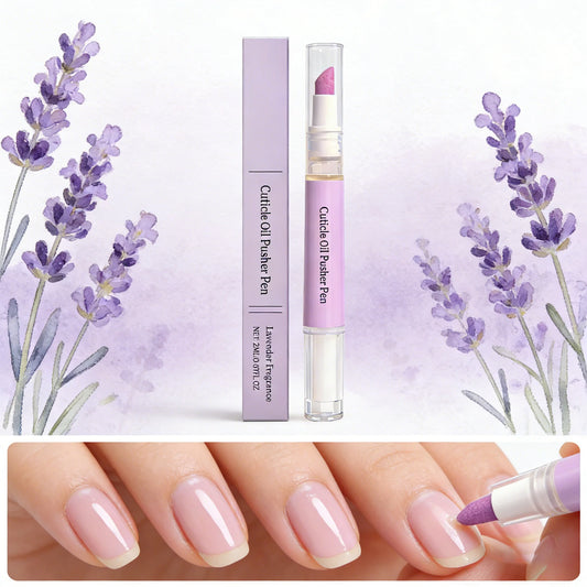2-in-1 Cuticle Oil Pusher Pen | Ceramic Nail Care Tool Peaceful Pleasures Health and Wellness