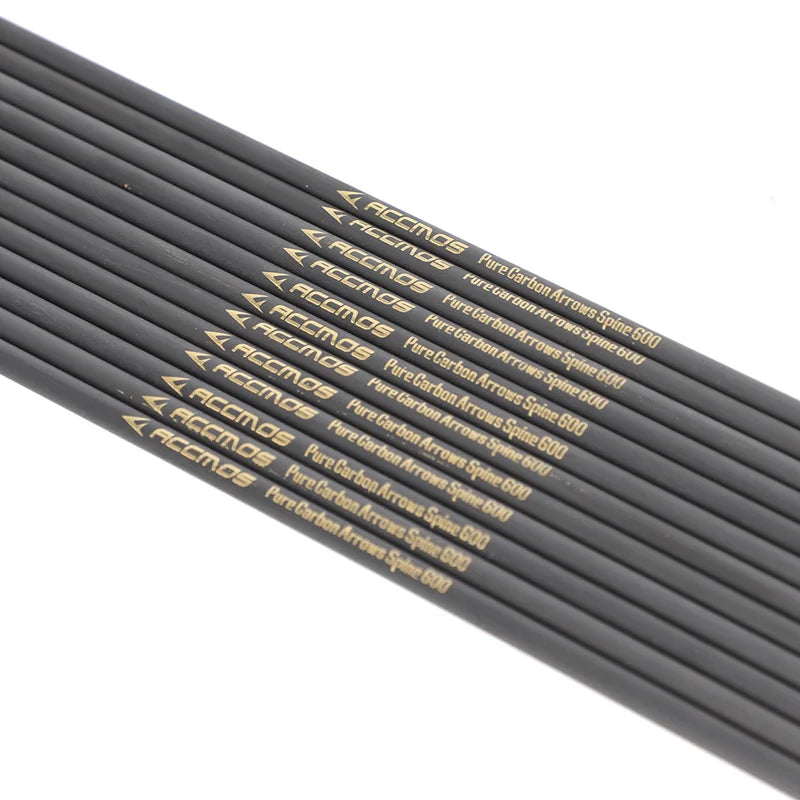 Pure Carbon Arrow Shaft ID Spine 300-1500 Archery Outdoor Shooting