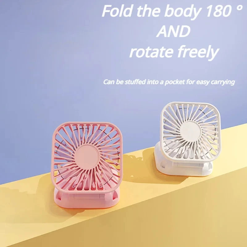 Mini Hanging Neck Fans Portable Folding USB Fans Mute Power Bank Portable Handheld Desktop Multi Function Peaceful Pleasures Health and Wellness