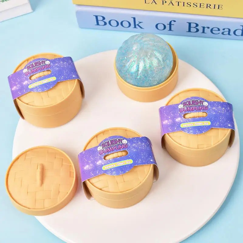 Glitter Steamed Bun Squeeze Ball – Stress Relief Squishy Toy