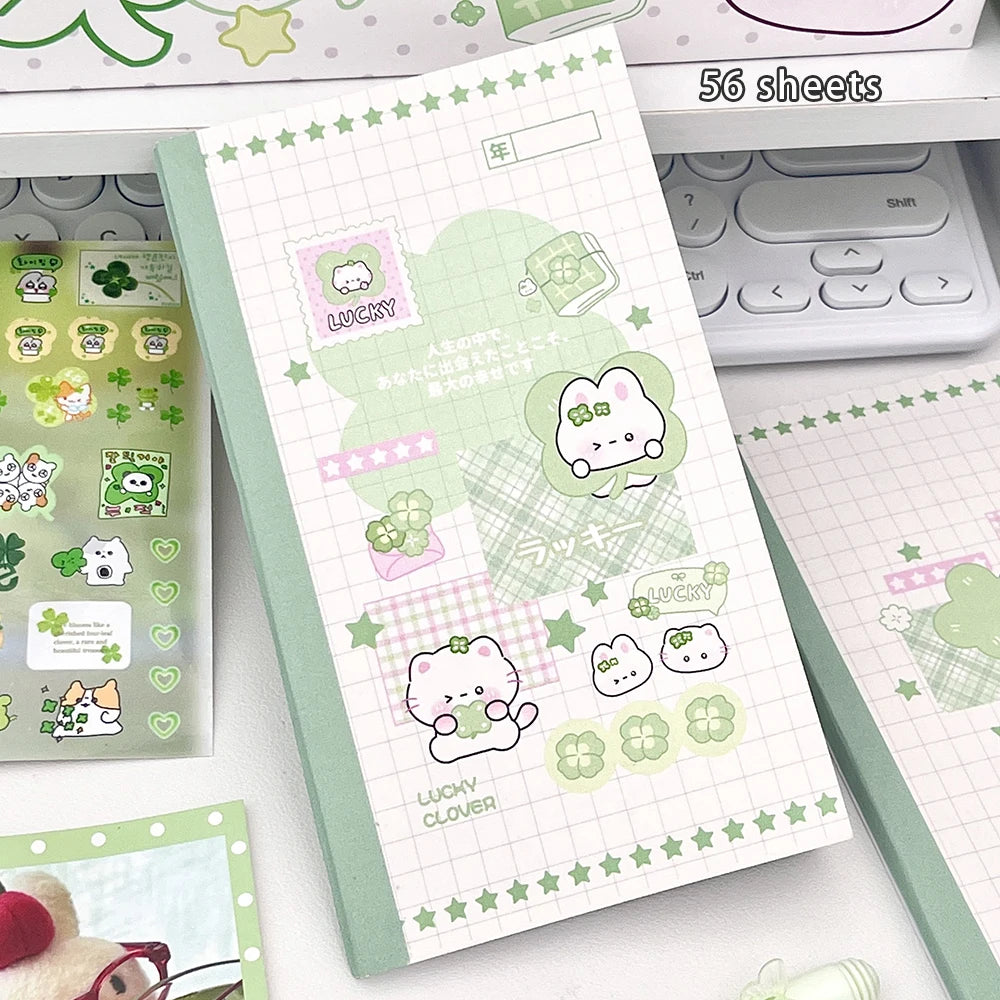 Four Leaf Star Language Handbook Korean Simple Cartoon Beauty Collage