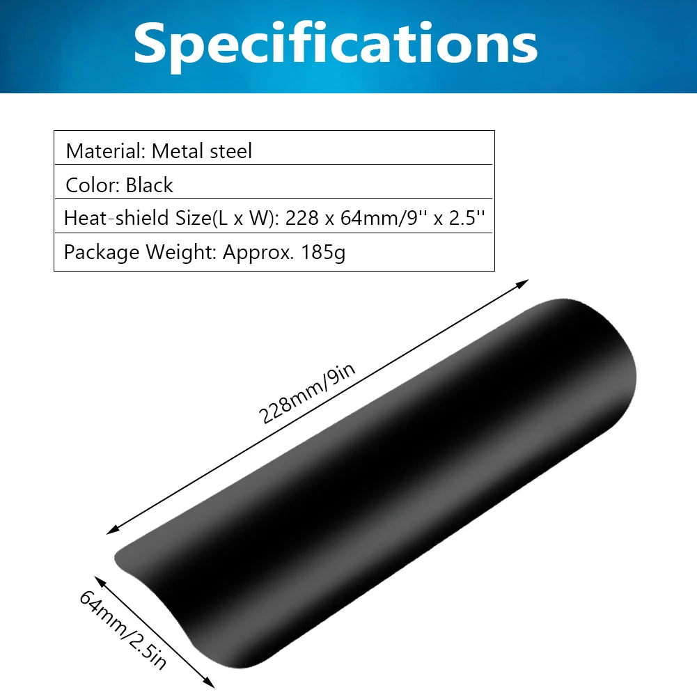 Universal Motorcycle Exhaust Pipe Heat Shield Muffler Staight Cover