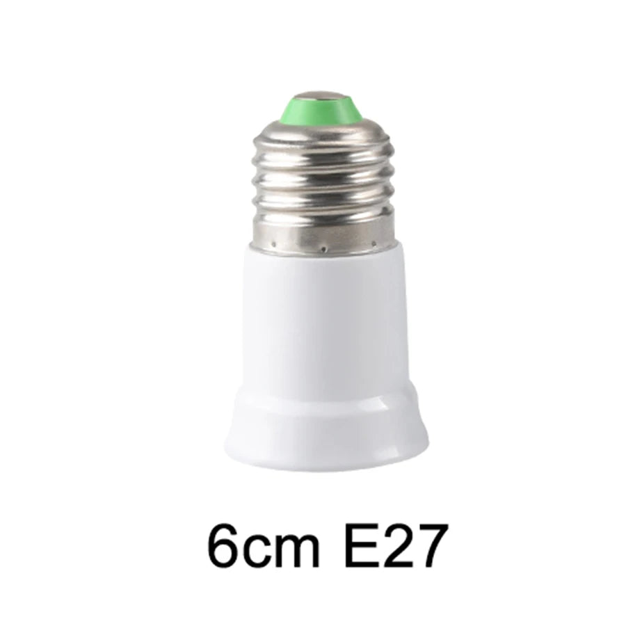 6cm 9cm 15cm 20cm 30cm 60cm Flexible E27 to E27 LED Bulb Extension Lamp Holder Base Socket AC85-265V LED Lamp Holder Converter Peaceful Pleasures Health and Wellness E27 to E27 6cm