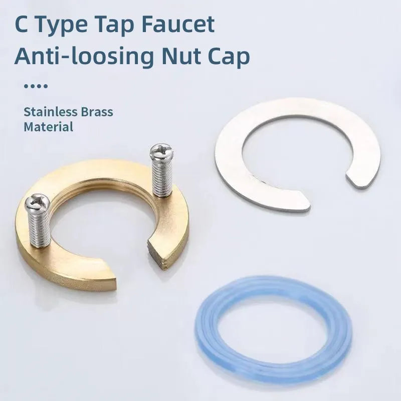 C-Type Faucet Anti-Loosening Nut Kit | Kitchen Basin Fixer