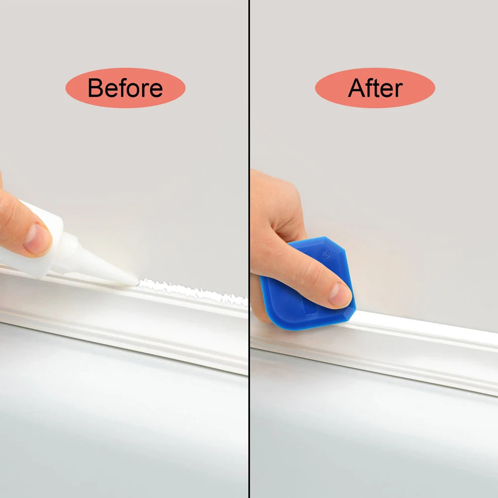 4pcs Caulking Tool Set Cement Scraper Sealant Remover for Shower Tile Grout Edge Removal Kitchen Bathroom Home Cleaning Spatula Peaceful Pleasures Health and Wellness