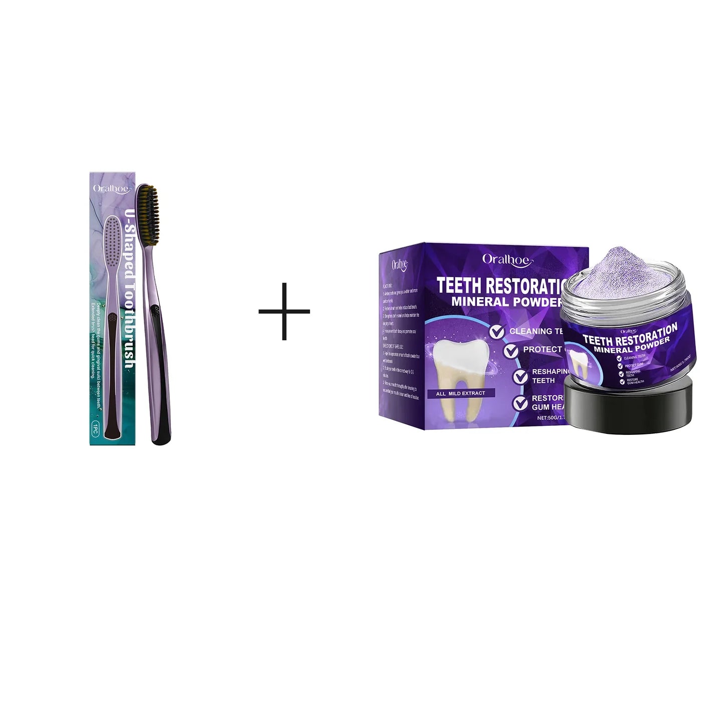 Oralhoe Purple Tooth Whitening Powder 50g – Fresh Breath