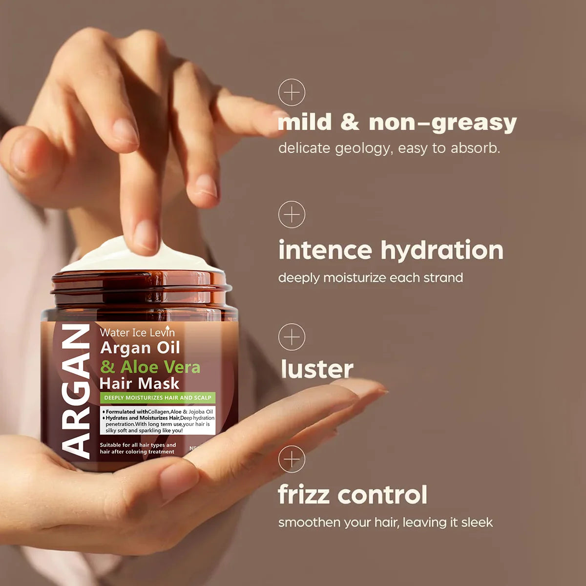 Argan Oil & Aloe Vera Hair Mask – Collagen Keratin Treatment