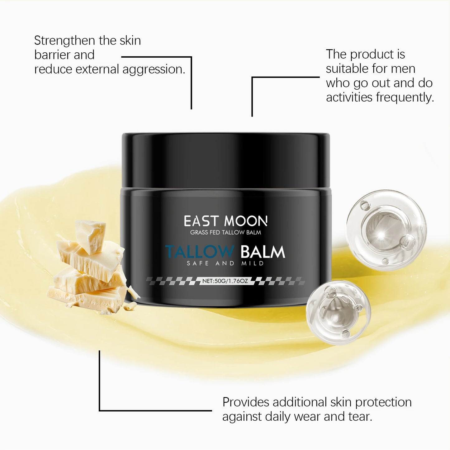 East Moon Men's Firming Face Cream | Collagen, Retinol & Hyaluronic Acid