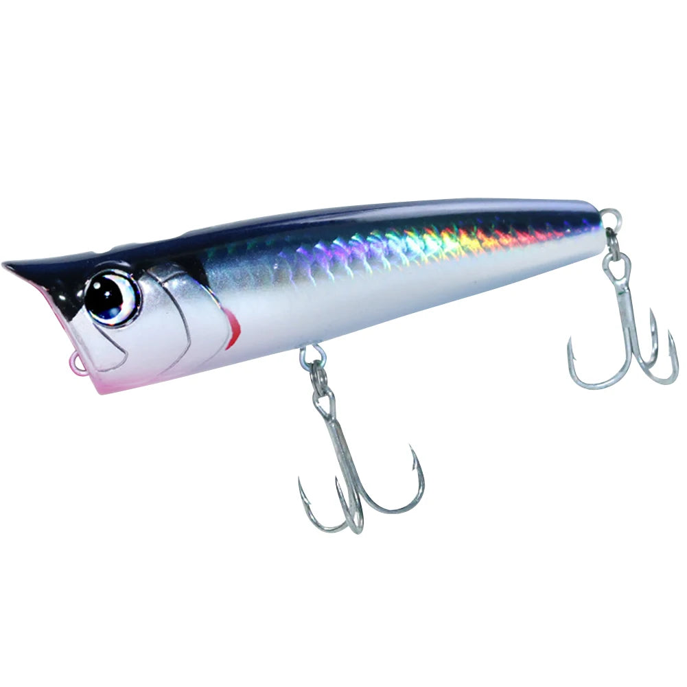 90mm 15g Popper Fishing Lure — 3D Eyes Floating Swimbait Fishing Lures Peaceful Pleasures Health and Wellness Black Pink United States