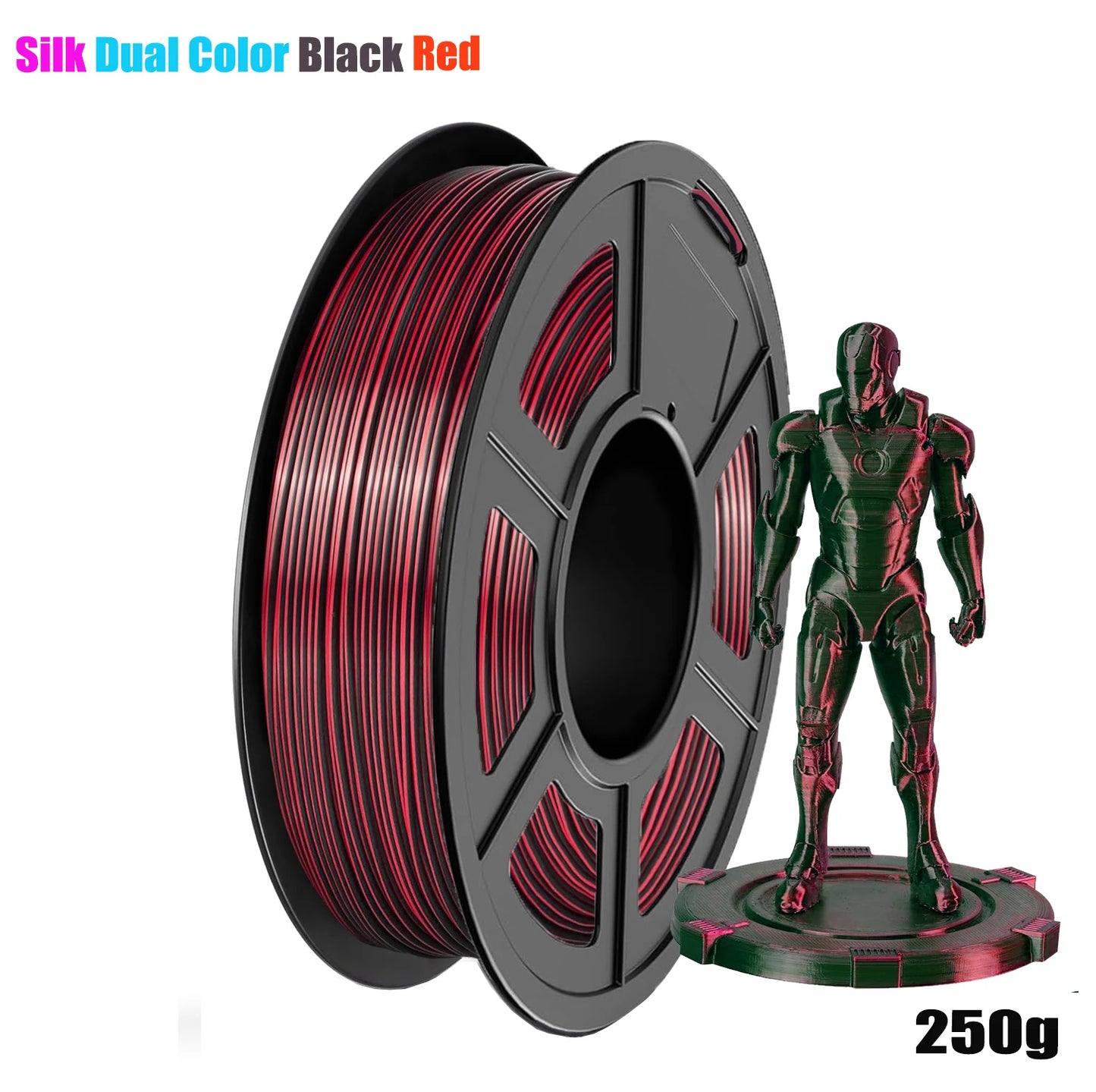 Silk Dual Color PLA Filament 1.75mm Bicolor Two-Tone 3D Print