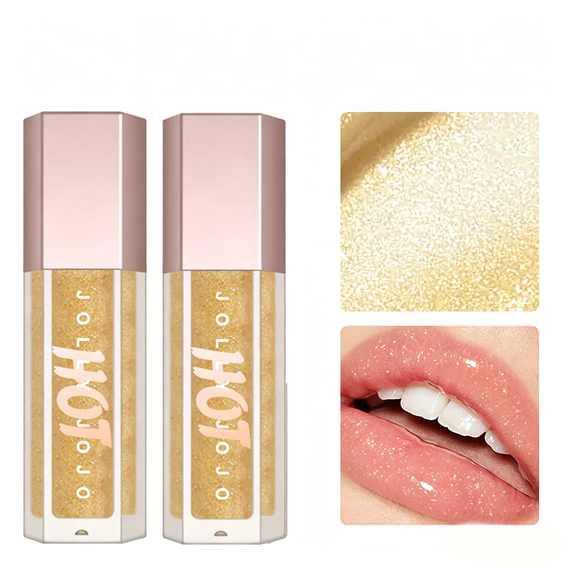 2PCS JOLLY JOJOT Transparent Lip Gloss, Water-Gloss Mirror Lip Glaze, Long-Lasting Moisturizing and Nourishing Lipstick Makeup Peaceful Pleasures Health and Wellness 2PCS JOLLY JOJOT Lip
