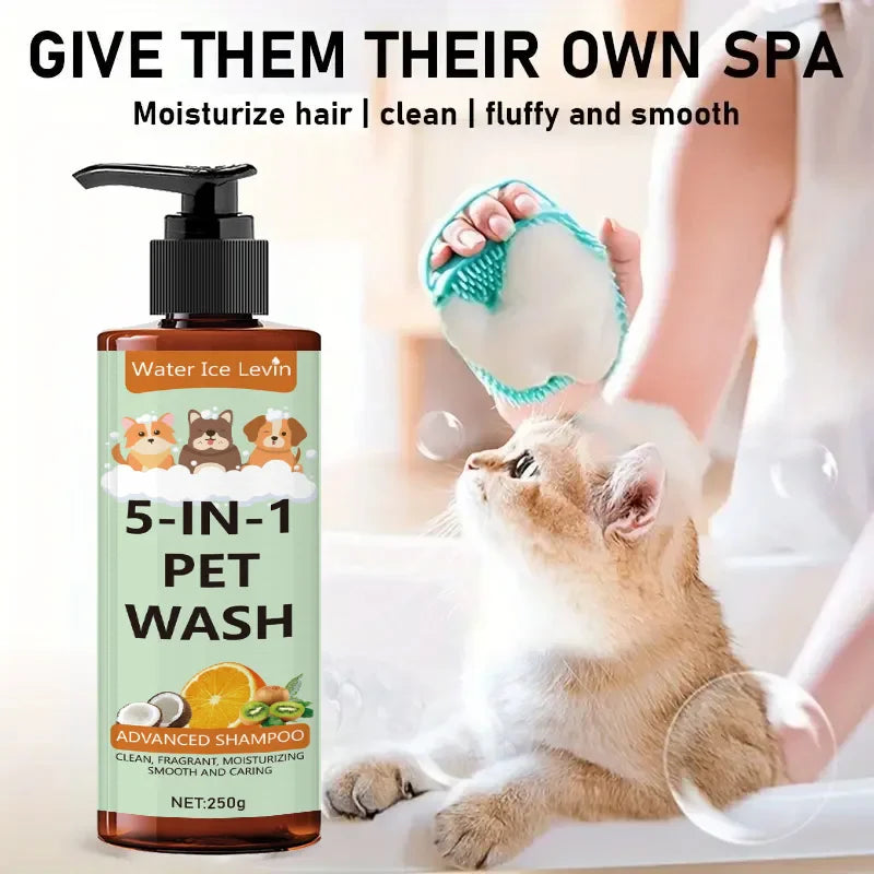 5-in-1 Coconut Pet Shampoo & Conditioner for Cats & Dogs
