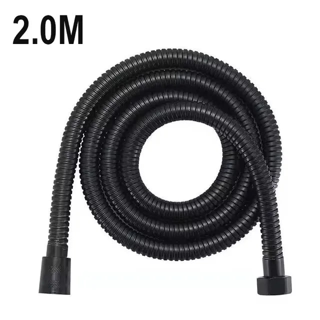 Stainless Steel Shower Hose 1.5M 2M 3M | Black & Silver