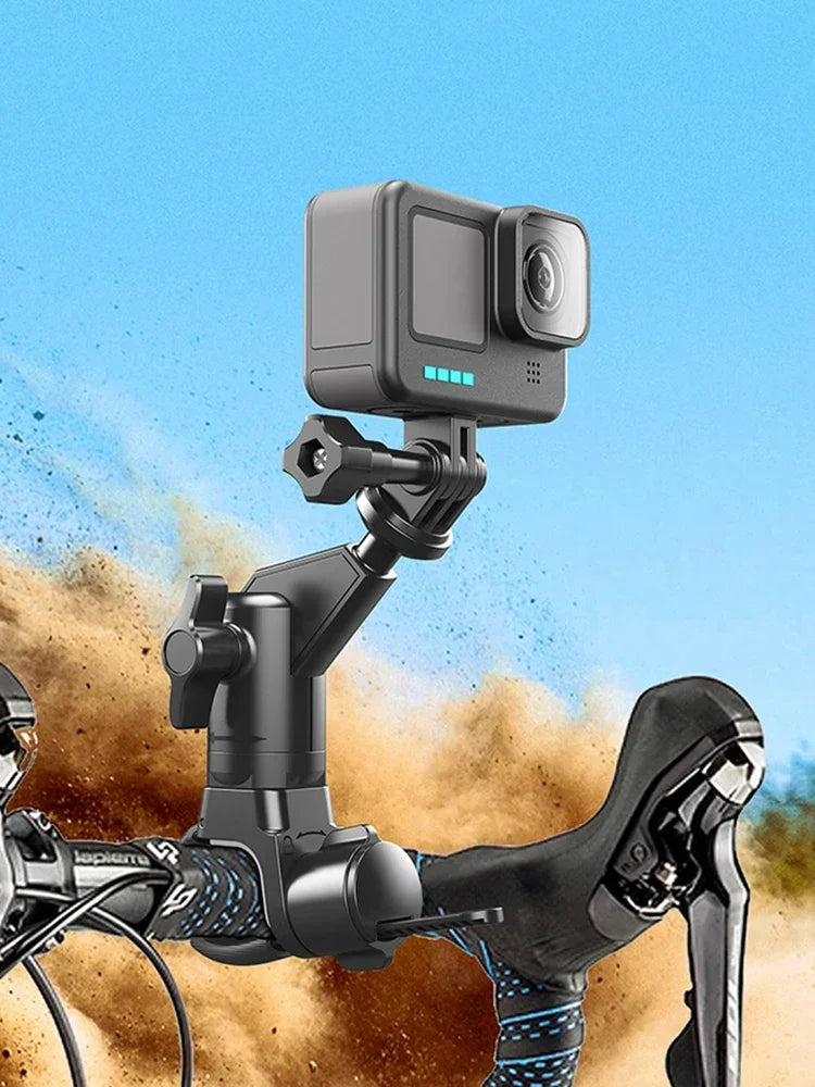 Motorcycle Bicycle Holder 360 Rotating Bicycle Handlebar Stand for Insta 360 X2 X3 X4 Go Pro 12 11 10 Peaceful Pleasures Health and Wellness