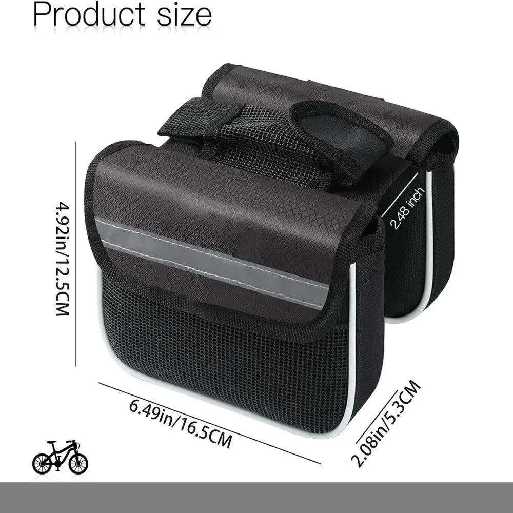 Bike Front Frame Bag Top Tube Bike/Bicycle Bag Waterproof Cycling Accessories Bike Pouch Saddle Bag for Mountain Bikes Peaceful Pleasures Health and Wellness