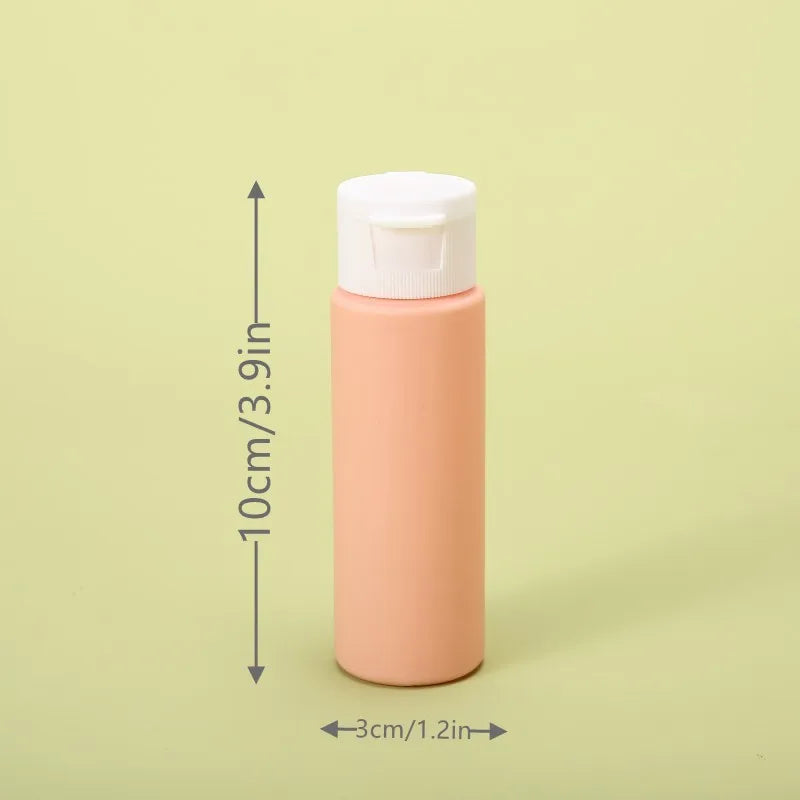 4Pcs/Set 50ml Refillable Bottle Soft Silicone Lotion Container Flip-Top Squeeze Tube Empty Bottle Portable Travel Shampoo Bottle Peaceful Pleasures Health and Wellness