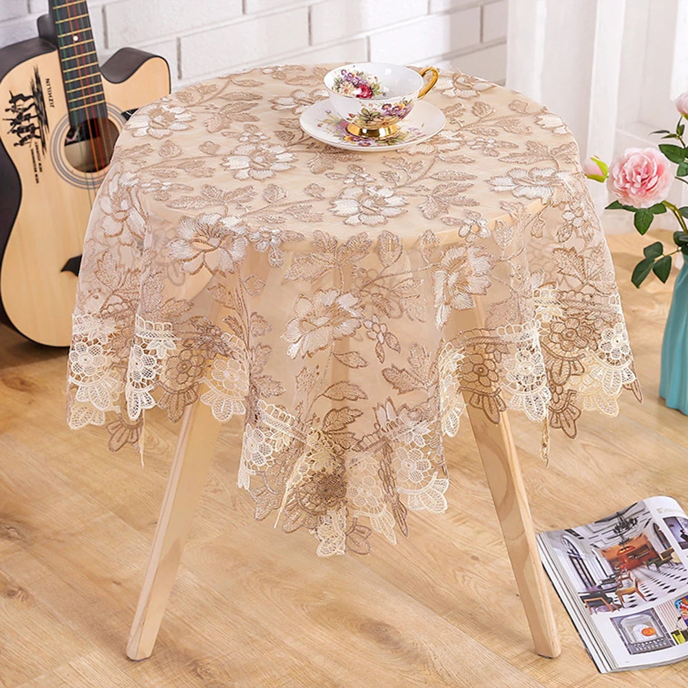Battilo Luxury Embroidered Lace Tablecloth | Dining & Wedding