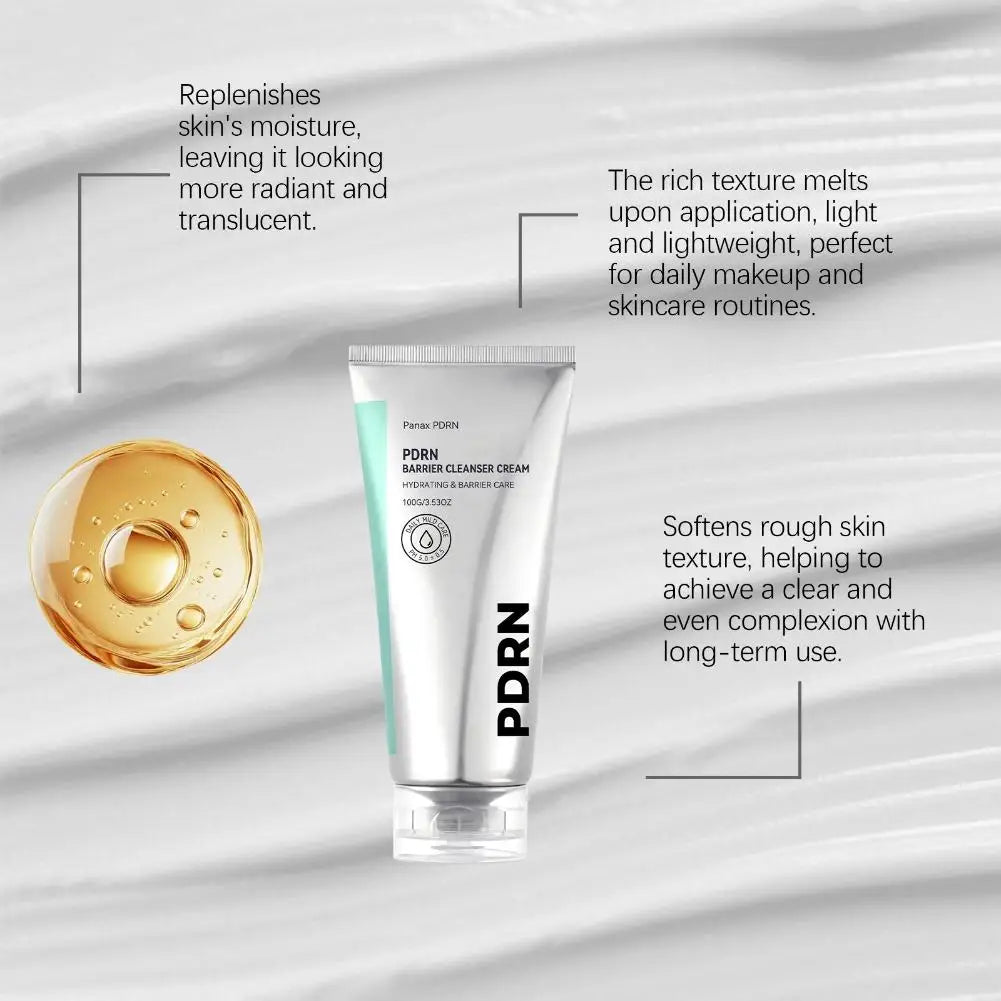 100g Daily Gentle Hydrating Barrier Care PDRN Barrier Cleanser Cream Moisturizing Rejuvenating Cleansing Foam Facial Cleanser Peaceful Pleasures Health and Wellness