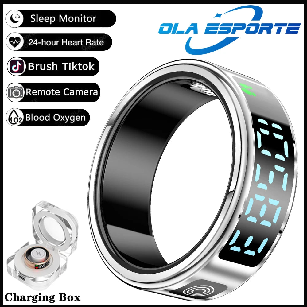 Smart Ring SR08 | Heart Rate, Sleep & SpO2 Tracker Display