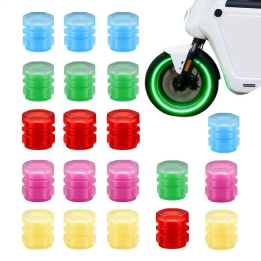 Glow in the Dark Tire Valve Stem Caps – 20 Pack Valve Stem Caps Oasis Select